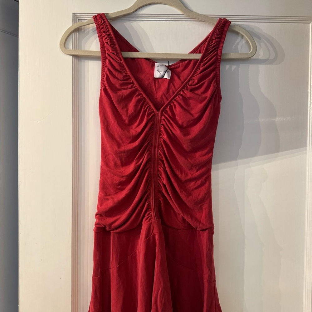 With Jean Red Dress